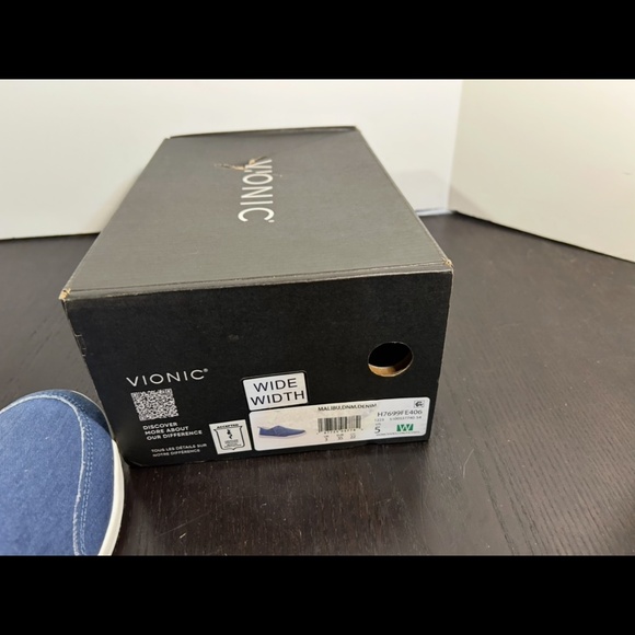 Vionic Beach Malibu Canvas Sneakers/Shoes Denim Blue Womens Size 5 Wide - Picture 16 of 16